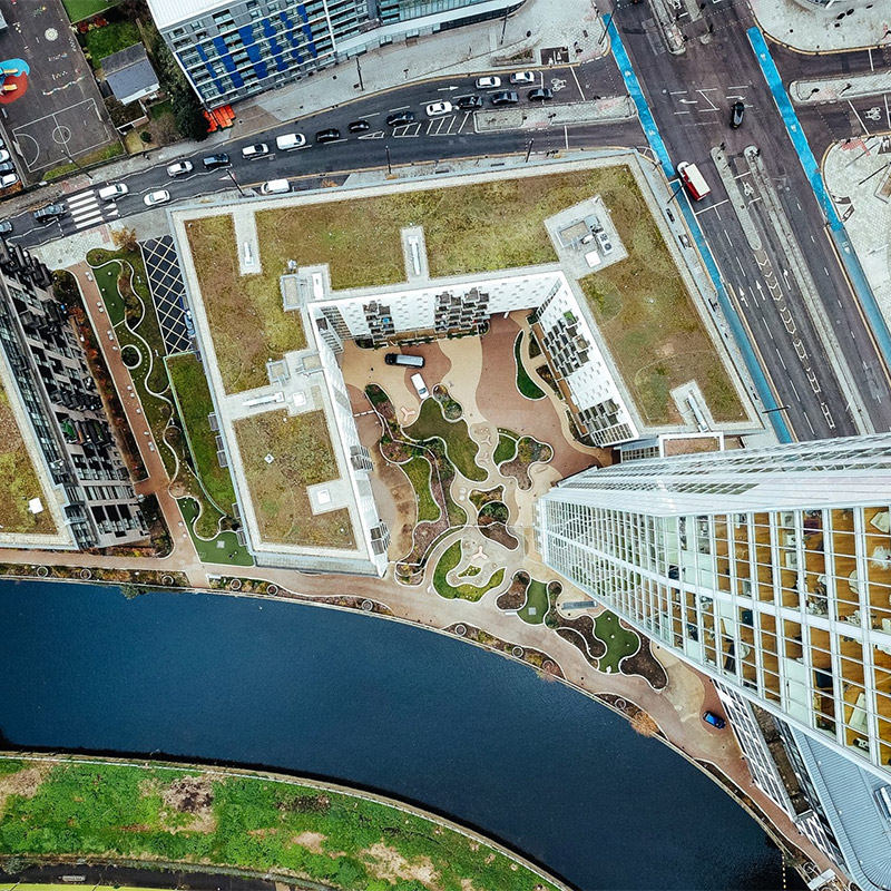 Ariel View Of Building