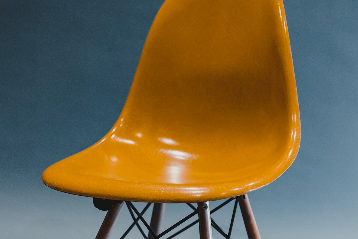 Close up of orange Chair
