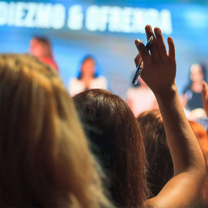 Person With Their Hand Held Up