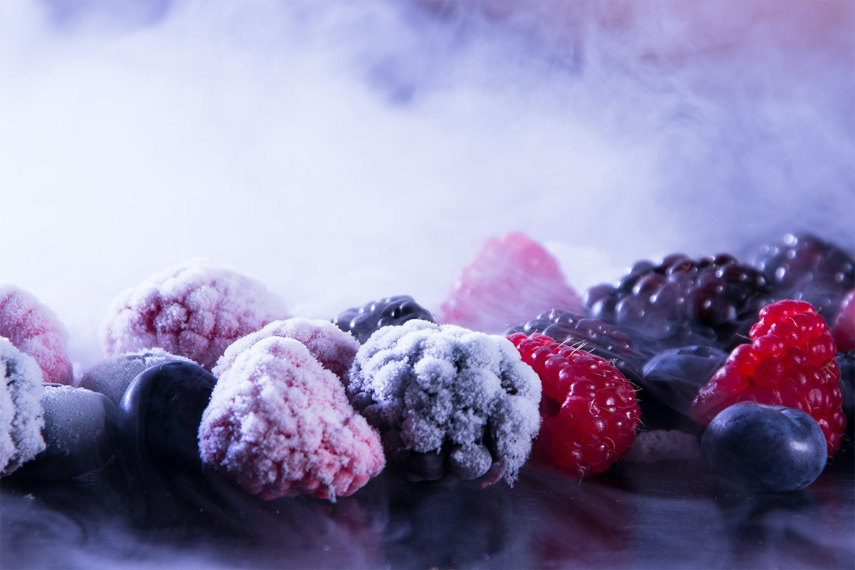 Close Up Image Of Frozen Berries