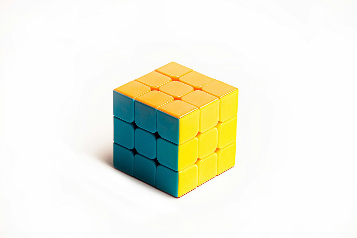 Rubiks Cube On White Background