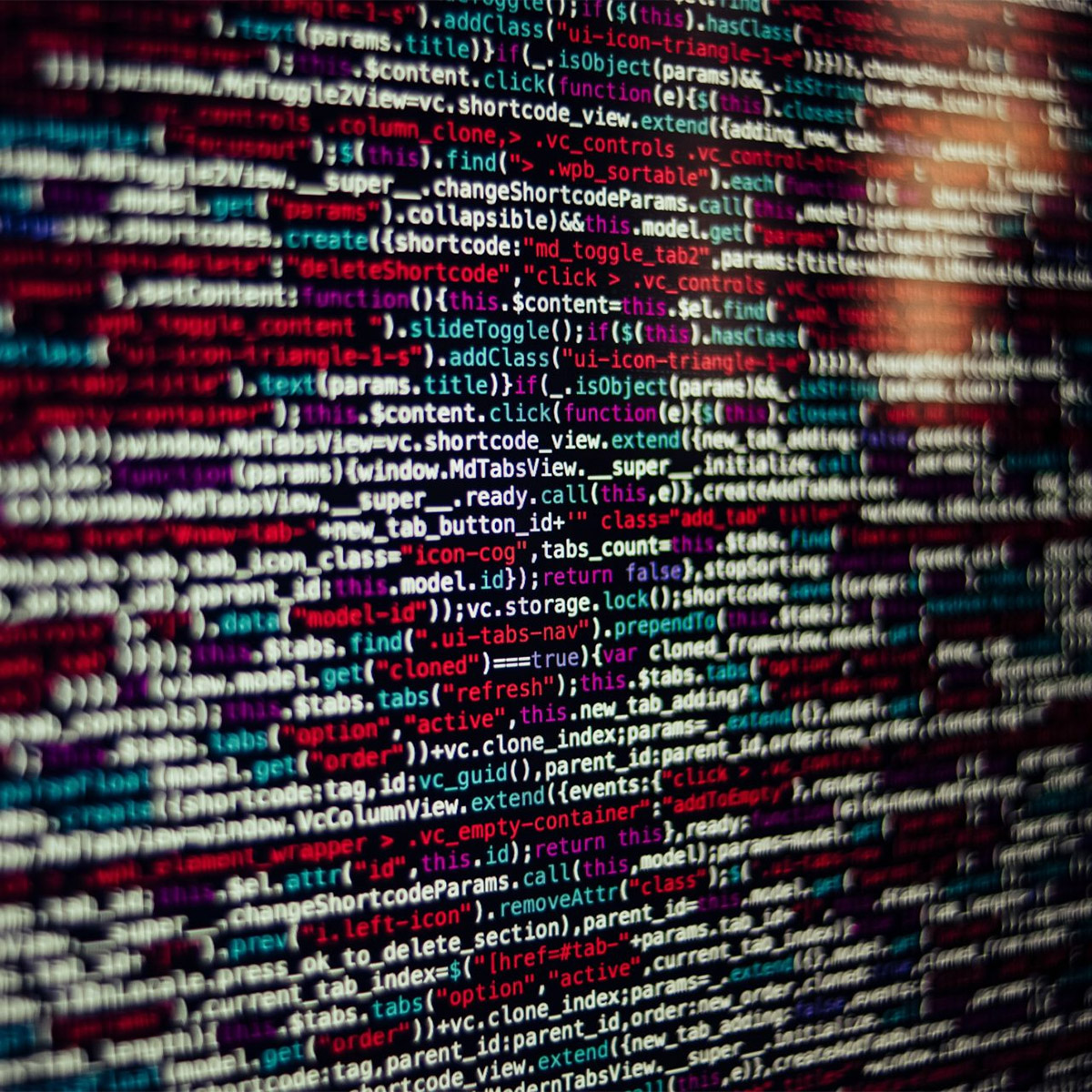 Screen Showing Programmin Code