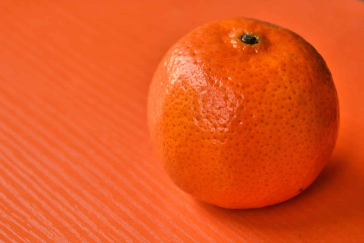 Orange Fruit On Orange Background