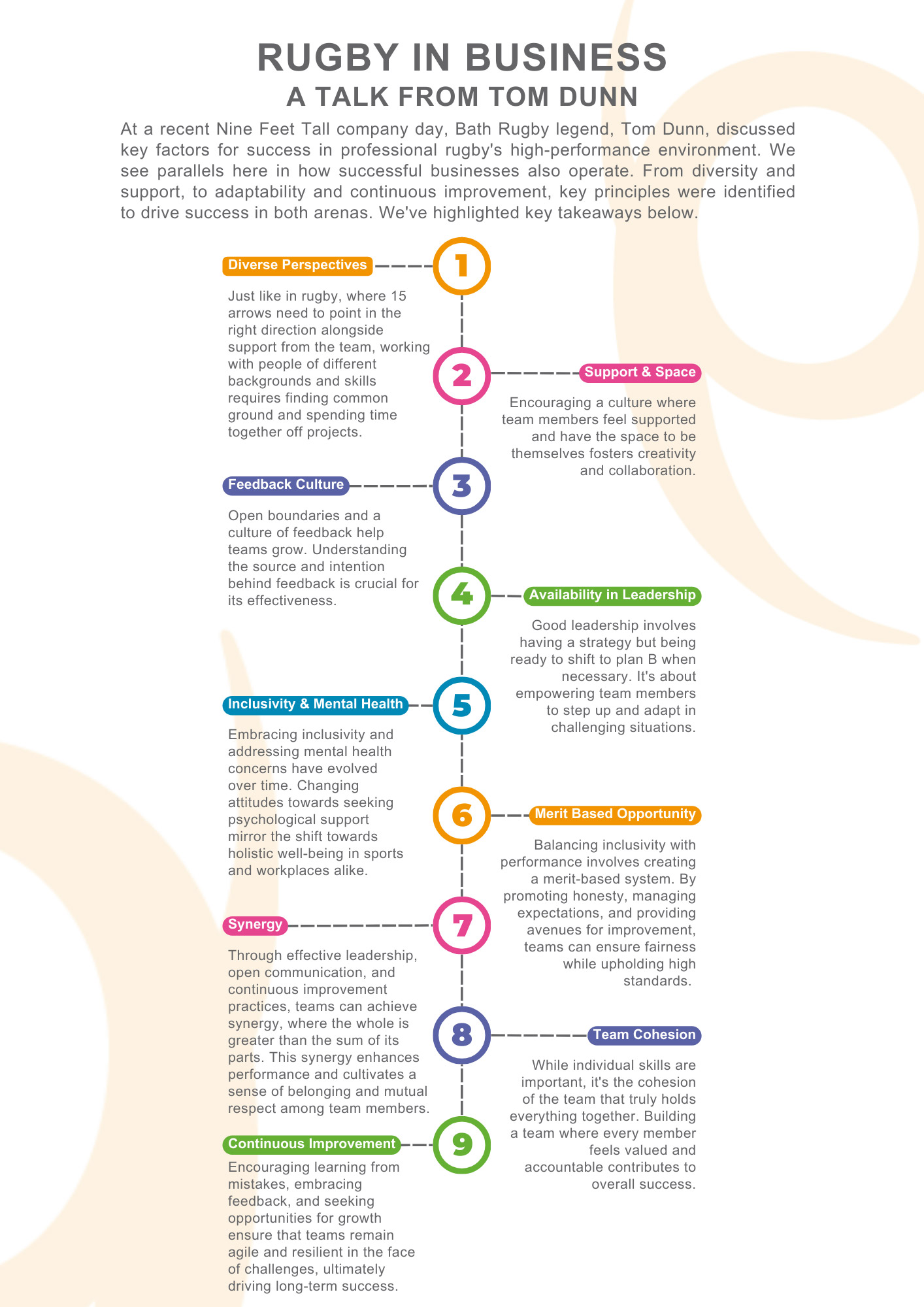 Rugby In Business Infographic