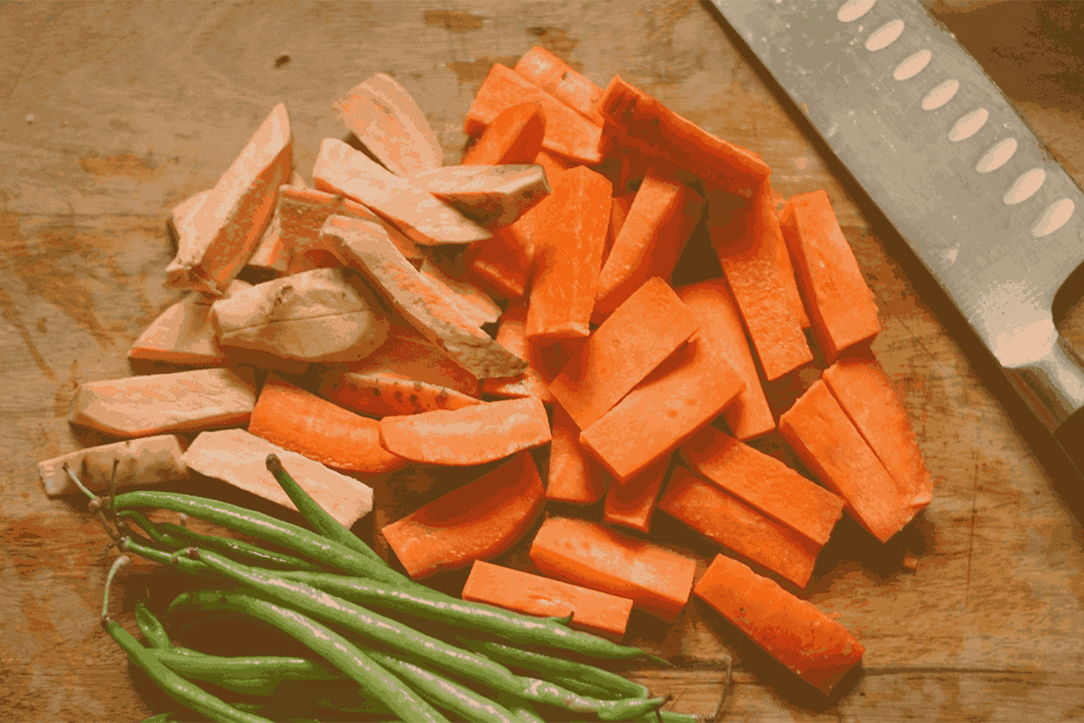 Vegetables On A Chopping Board